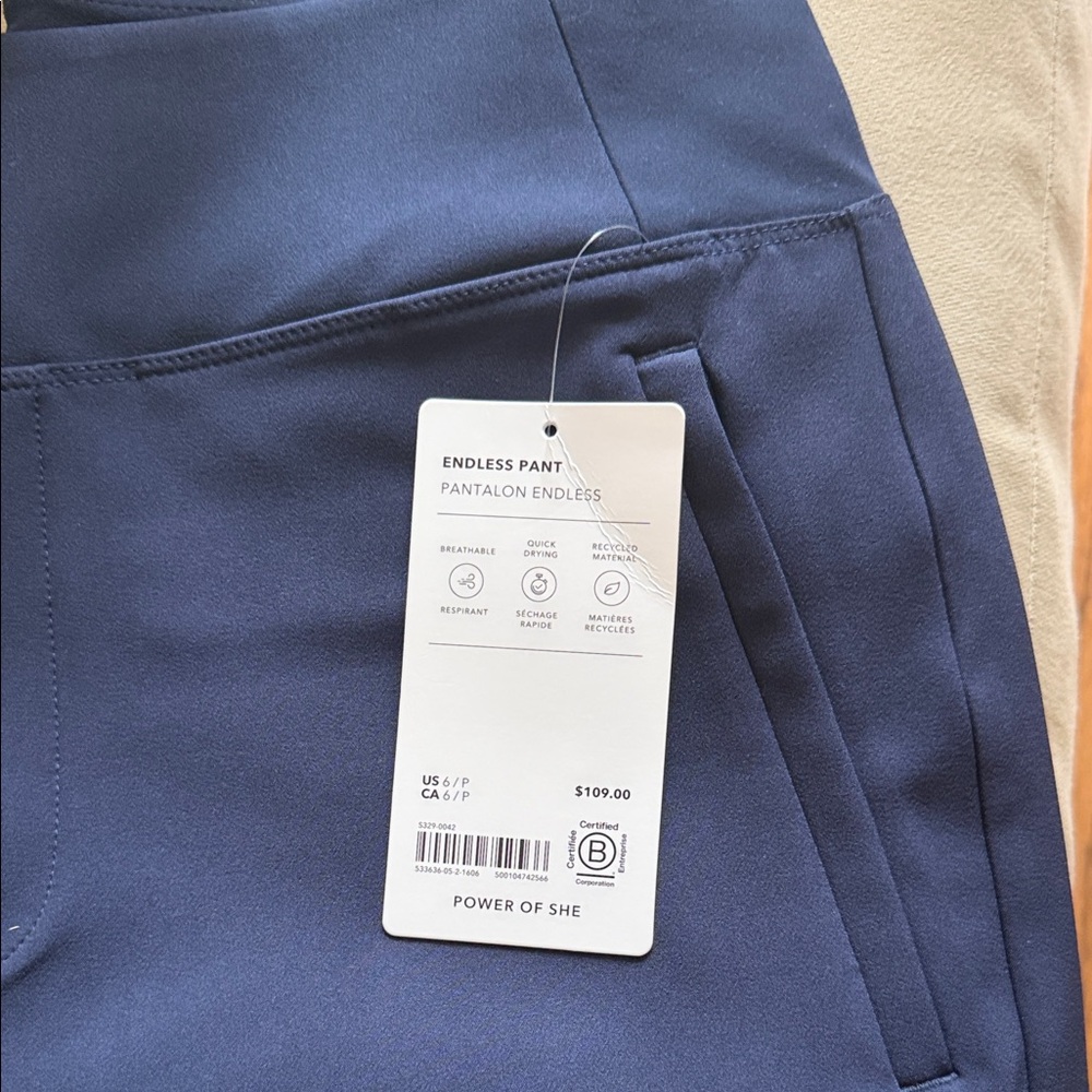 Athleta Deep Blue Endless Pants
